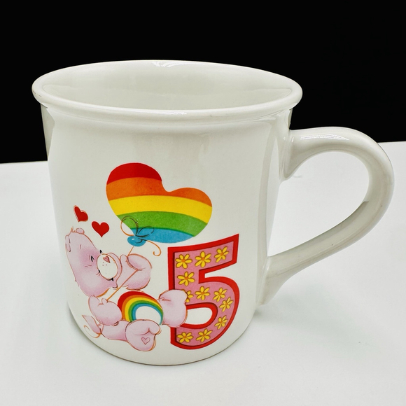 American Greetings Other - 1985 Care Bears Stoneware Birthday Coffee Mug Number 5 American Greetings 53267